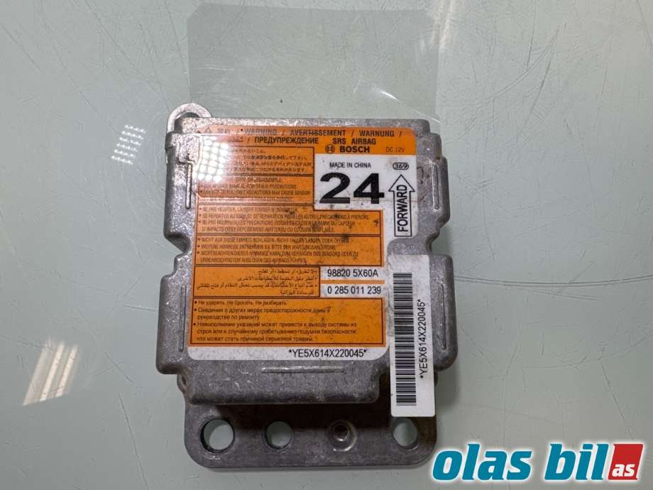 Airbag elektronikk til Nissan Navara 2010-2015 (Fase 2) (D40) (D40) (NISSAN|988205X60A||98820 5X60A)