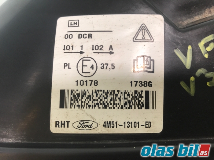 Frontlykt venstre xenon til Ford Focus 2004-2007 (Type II, Fase 1) (1480992|)