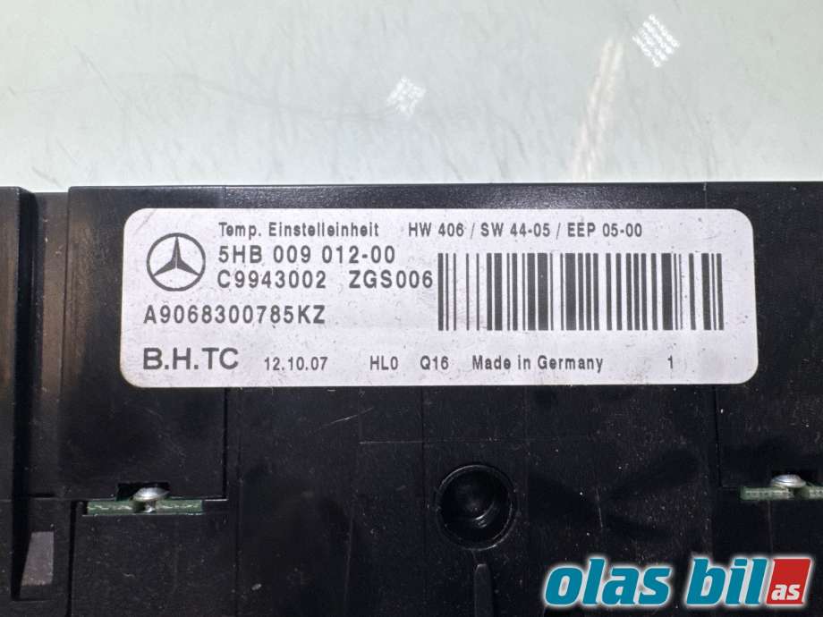 Varmeapparat betjening til Mercedes Sprinter 2006-2013 (Fase 1) (906) (906) (MERCEDES|A 906 830 07 85|)
